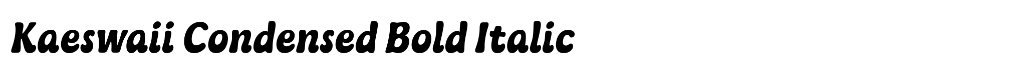 Kaeswaii Condensed Bold Italic image